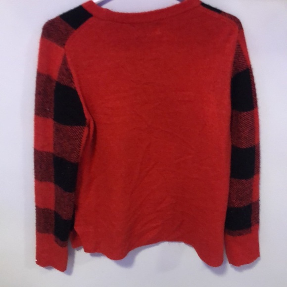 Plaid Red Sweater - Picture 5 of 6